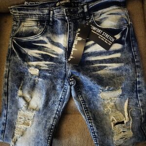 Mad Narrows Women's Blue Distressed Jeans